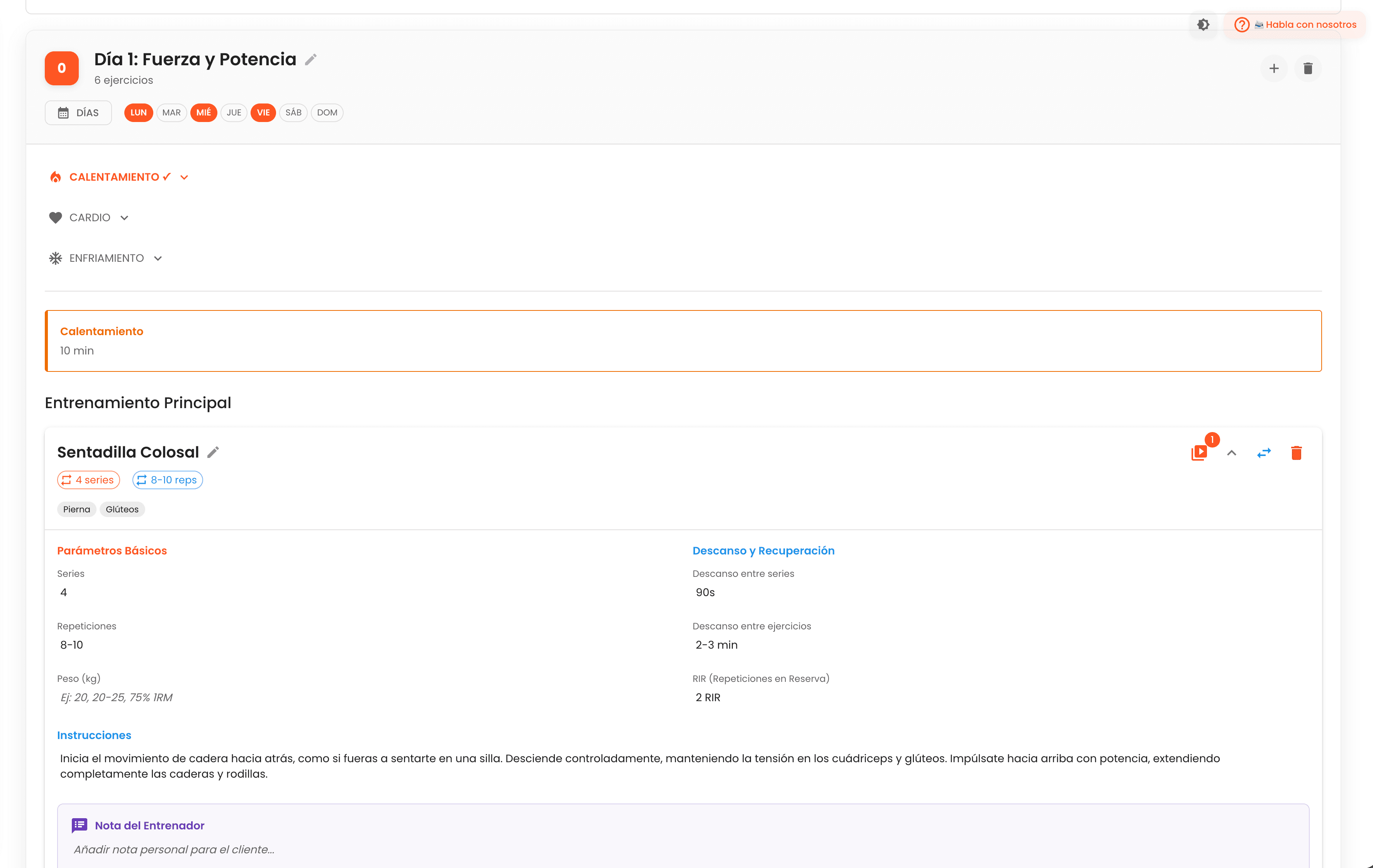 Rutinas generadas con IA